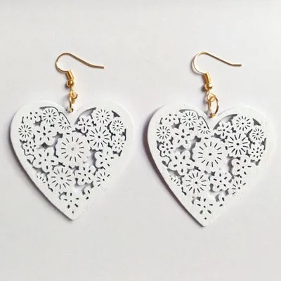 Classy Heart Shaped Drop Earrings