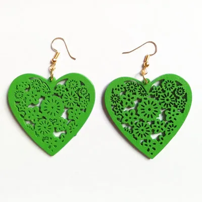 Classy Heart Shaped Drop Earrings