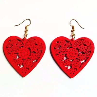 Classy Heart Shaped Drop Earrings