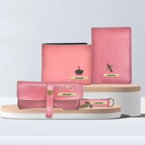 Classy Leather Customized All in One Men's Combo (4 pcs) - Peach