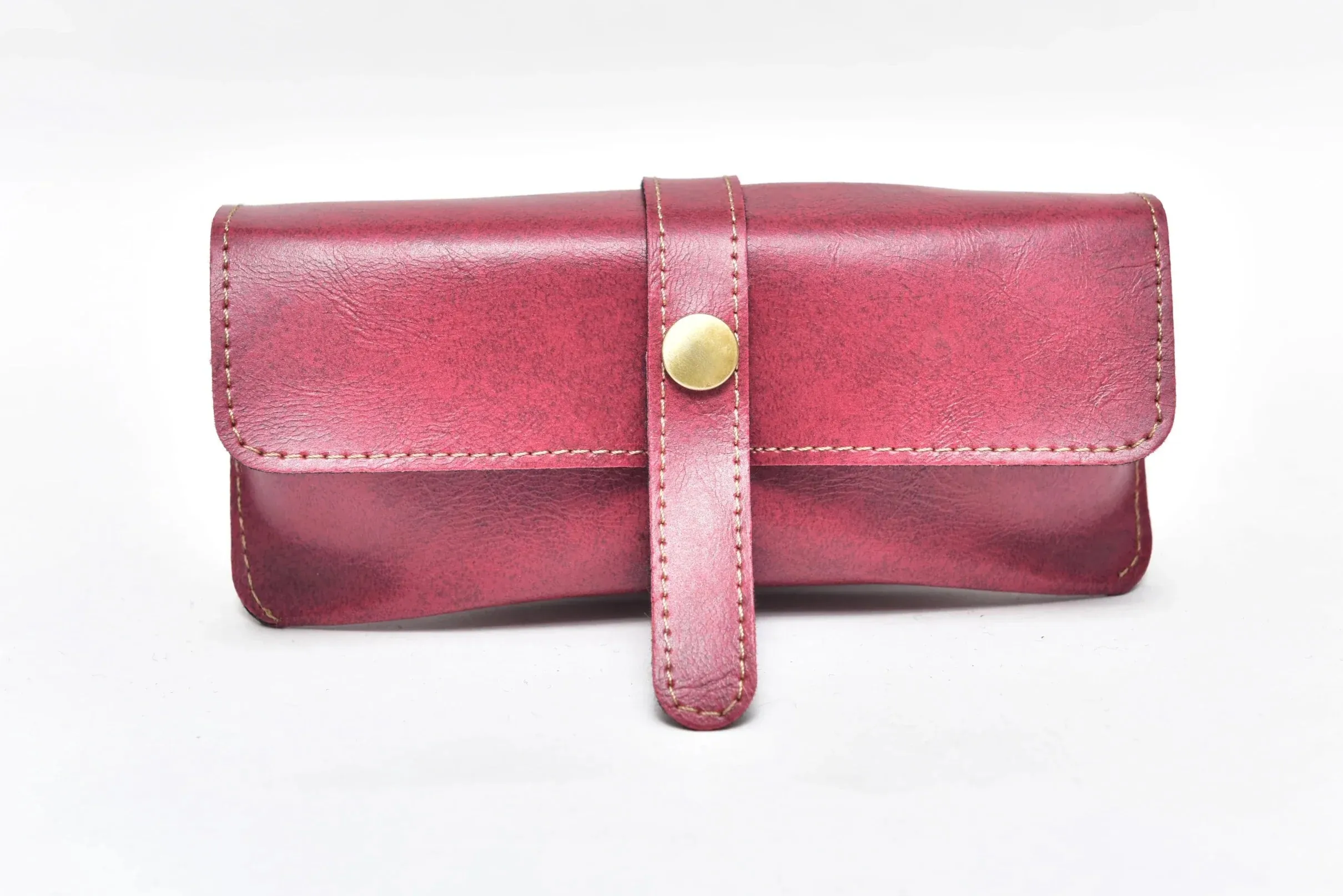 Classy Leather Customized  Frequent Traveller Combo (3 pcs) - Maroon