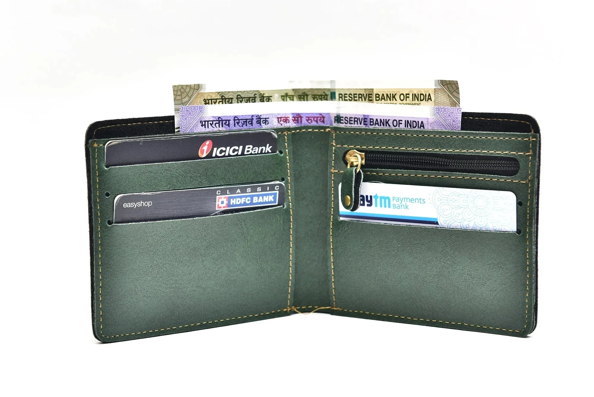 Classy Leather Customized Men's Combo (2 pcs) - Green