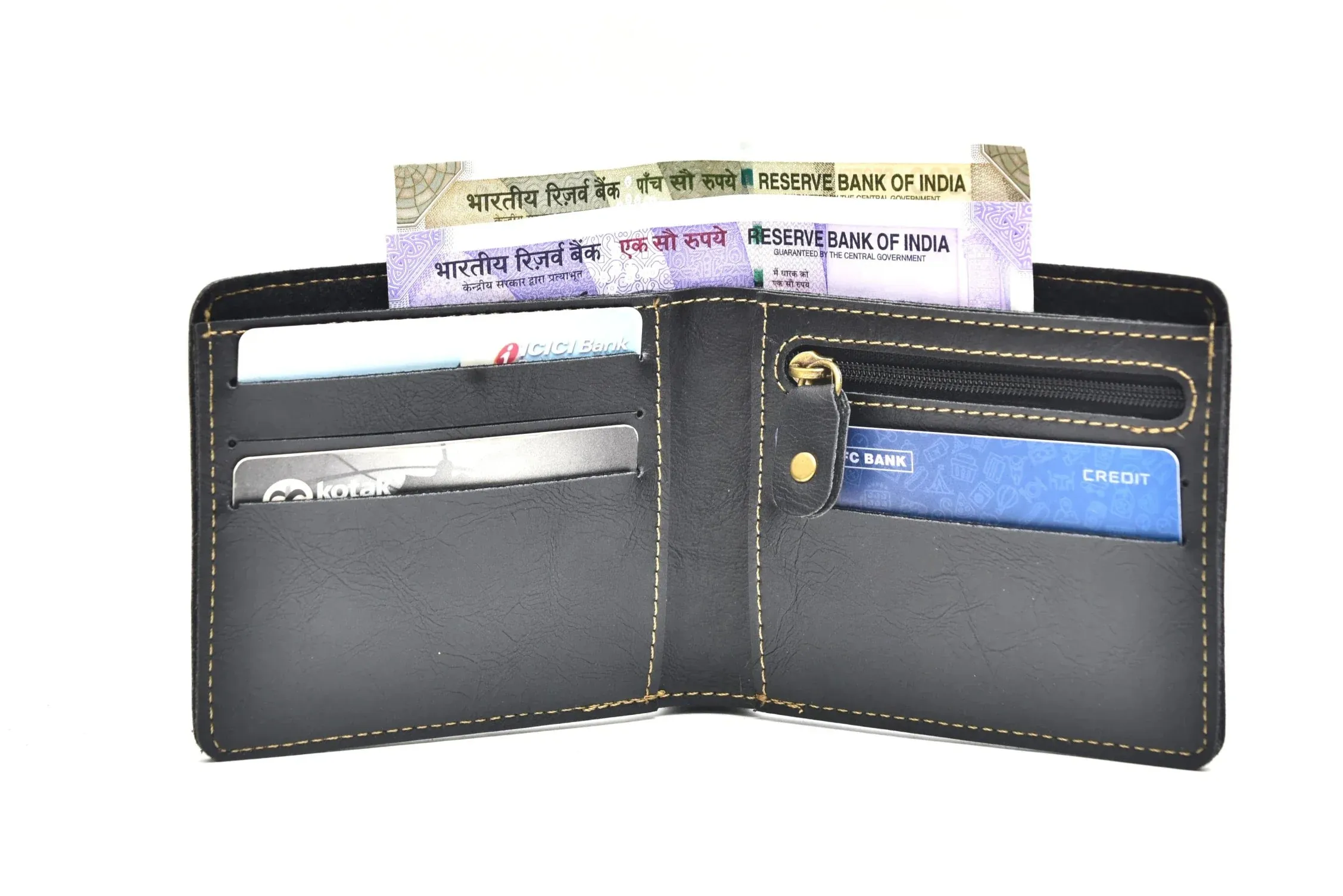 Classy Leather Customized Men's Wallet (Black)