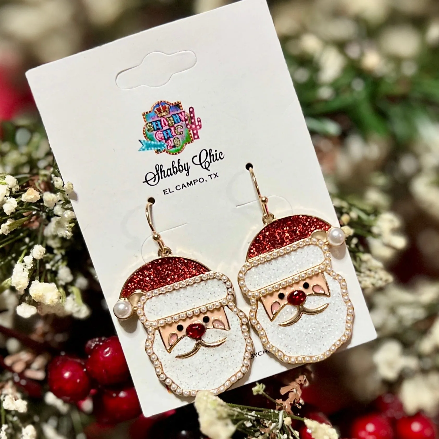 Classy Santa Earrings