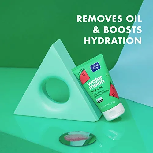 Clean & Clear Hydrating Watermelon Facial Cleansing Wipes to Remove Makeup, Dirt & Impurities, Oil-Free Pre-Moistened Daily Face Wipes, Convenient & Travel-Friendly, 25 ct