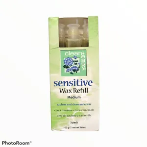 Clean   Easy - Sensitive Wax Refill Medium - 3 pack- 3.6 oz