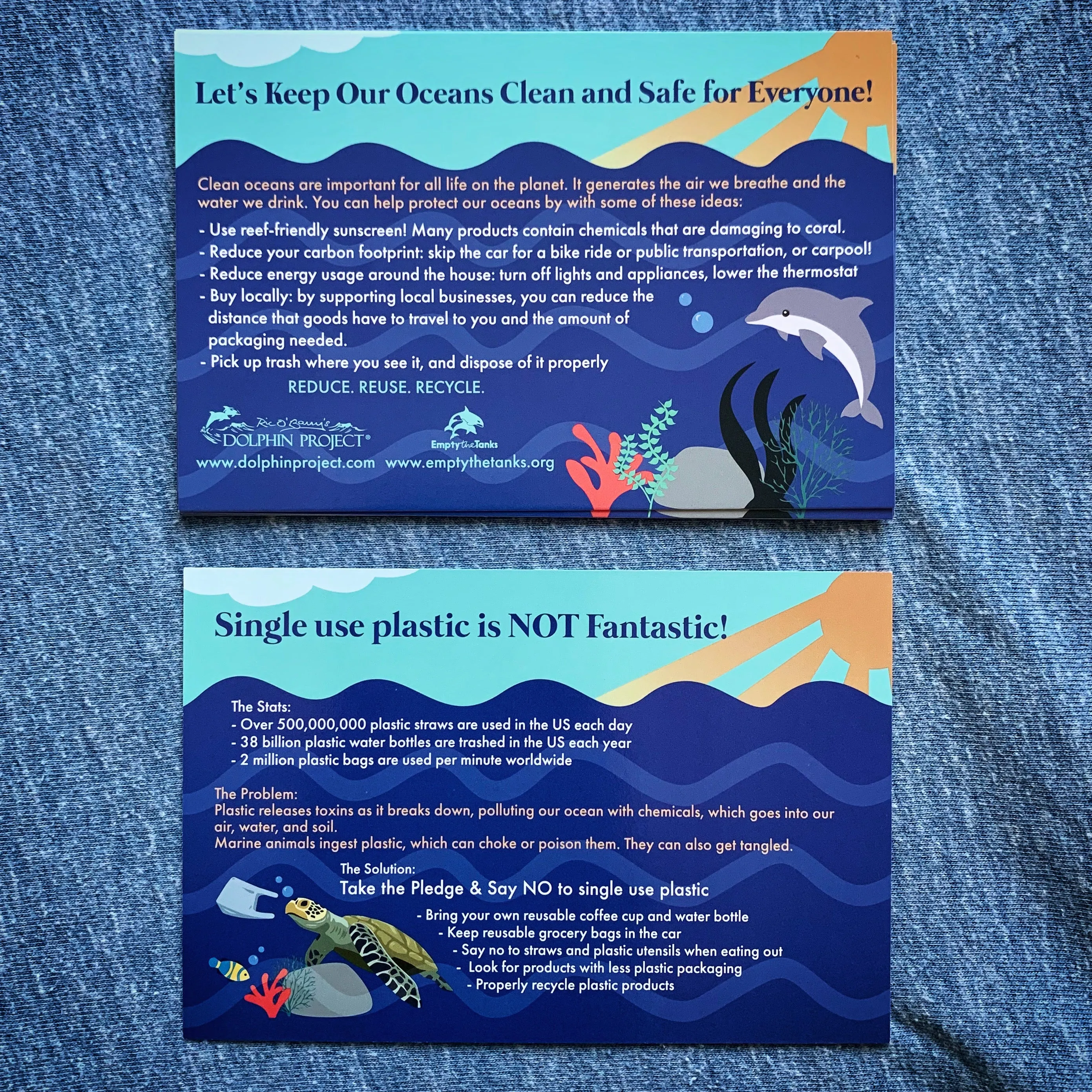Clean Ocean Informational Postcards