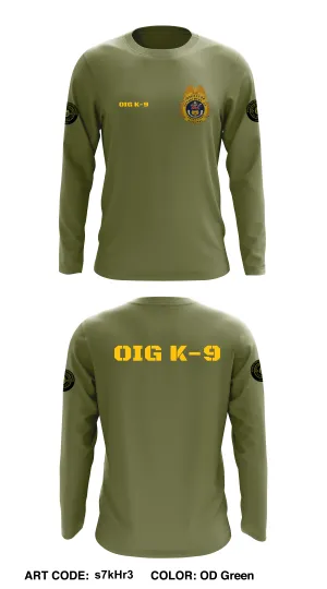 Colorado Department of Corrections Office of the Inspector General K-9 Unit Core Men's LS Performance Tee - s7kHr3