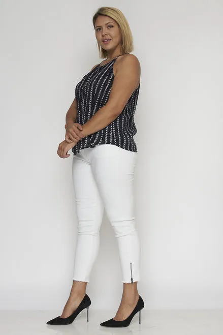 Cora Sleeveless Top - Navy