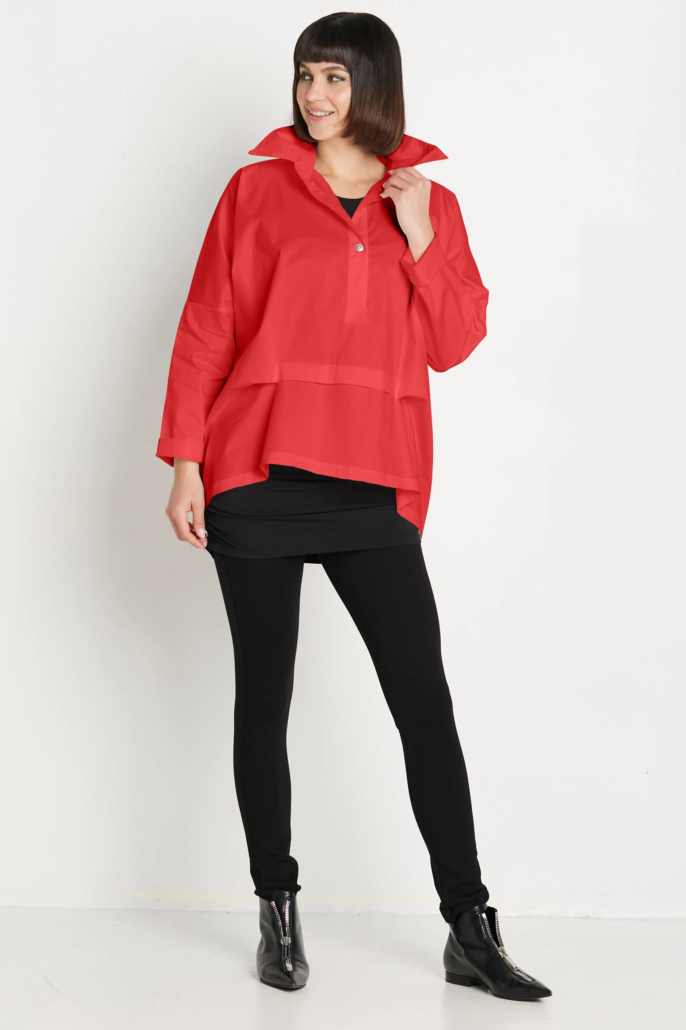 Cotton Tuck Top Polished Top