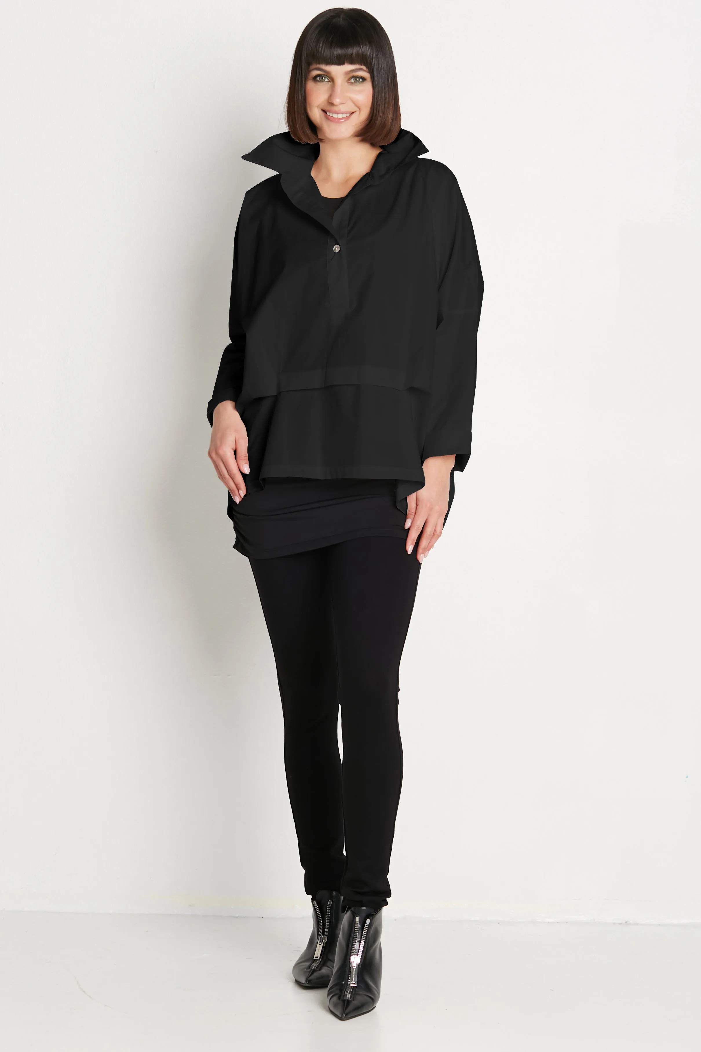 Cotton Tuck Top Polished Top