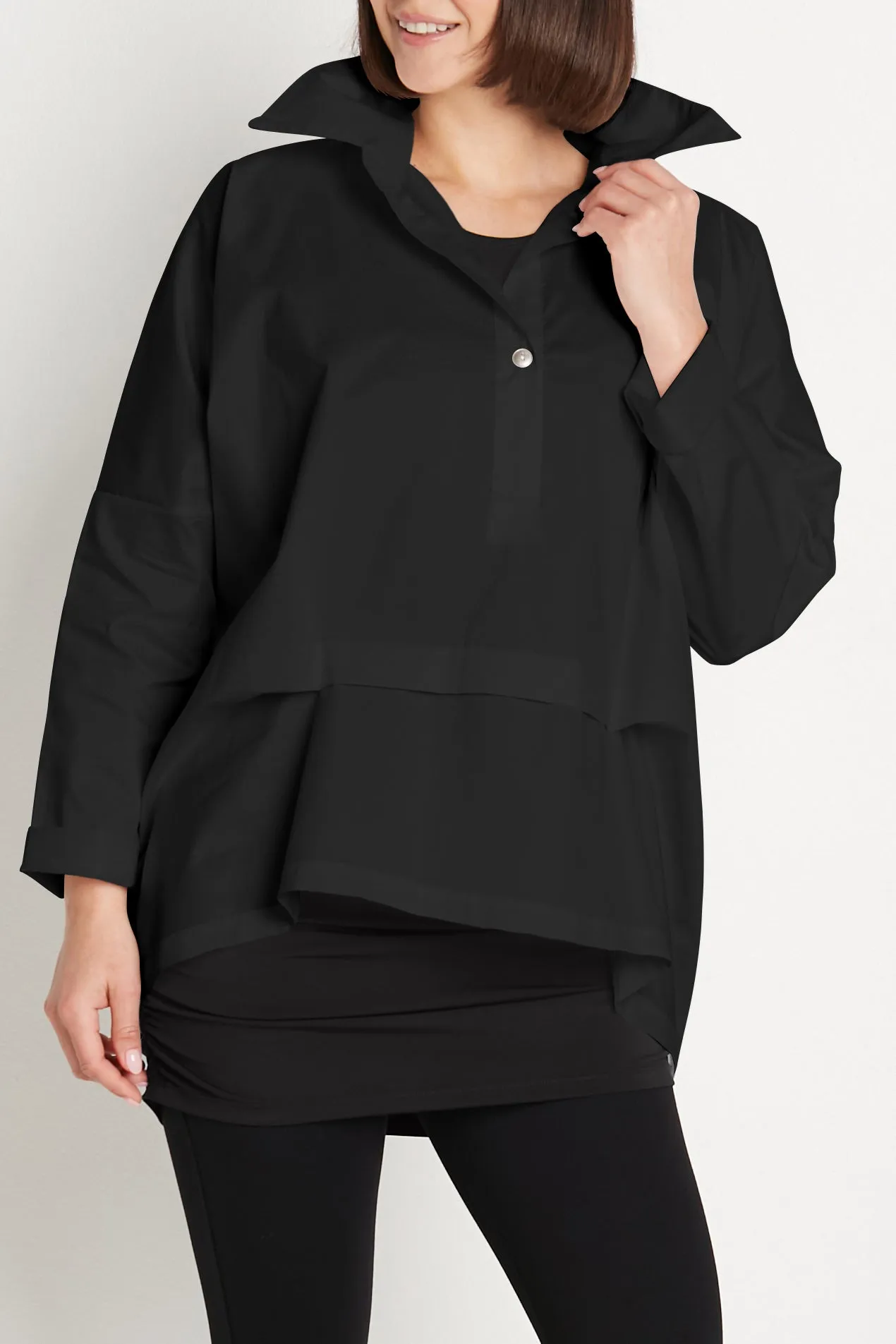 Cotton Tuck Top Polished Top