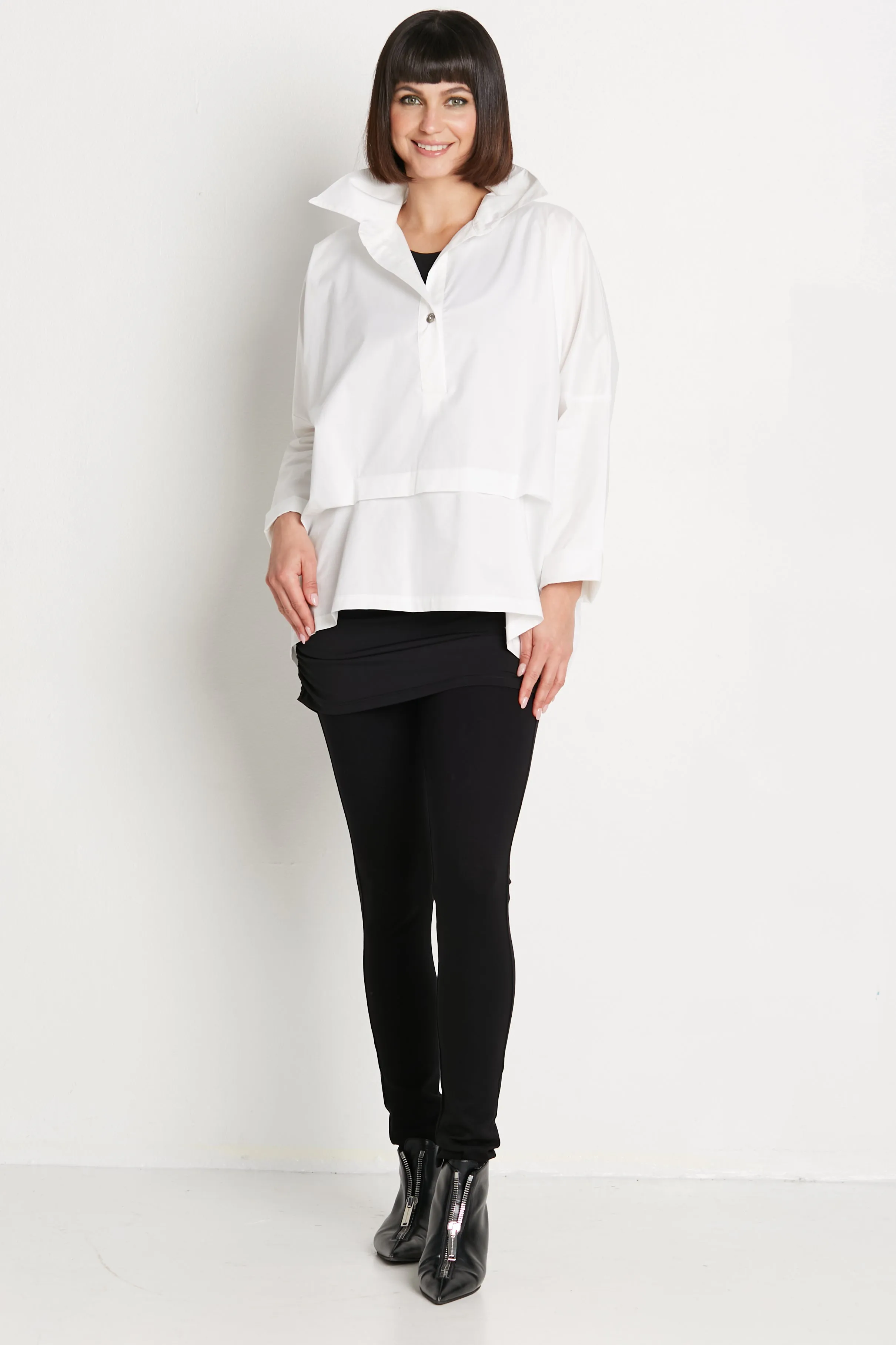 Cotton Tuck Top Polished Top
