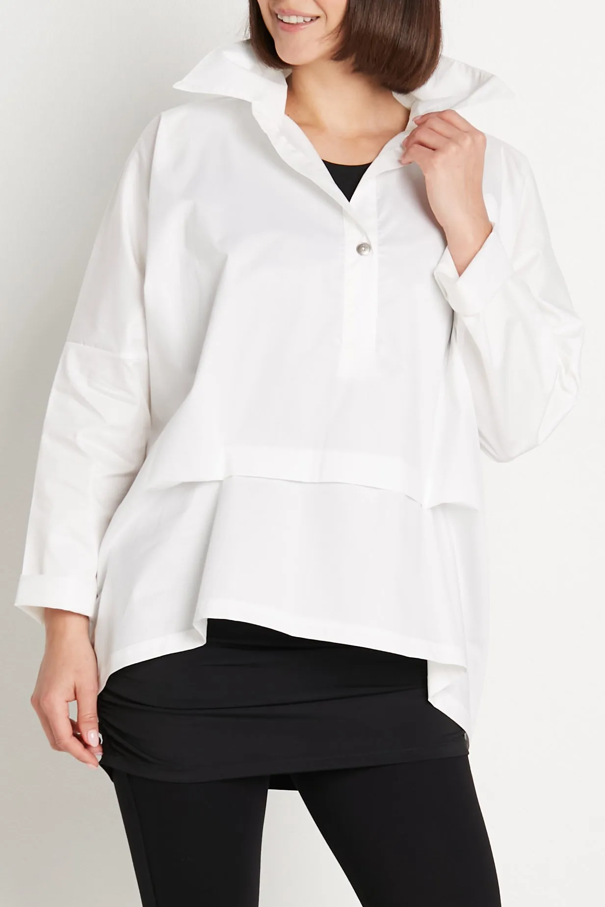 Cotton Tuck Top Polished Top