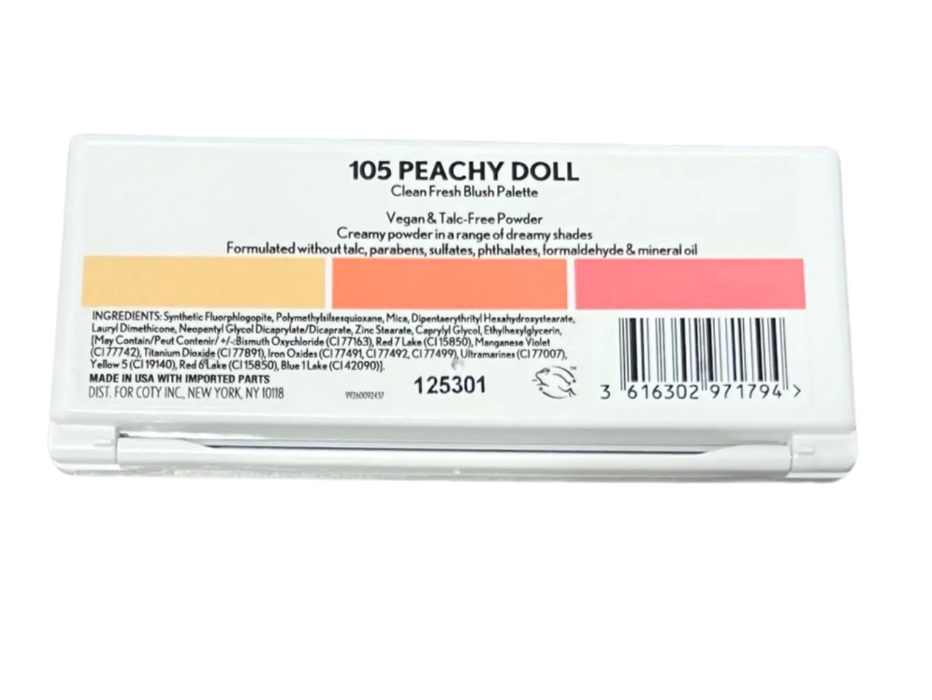 CoverGirl Clean Fresh Blush Palette, Peachy Doll 105