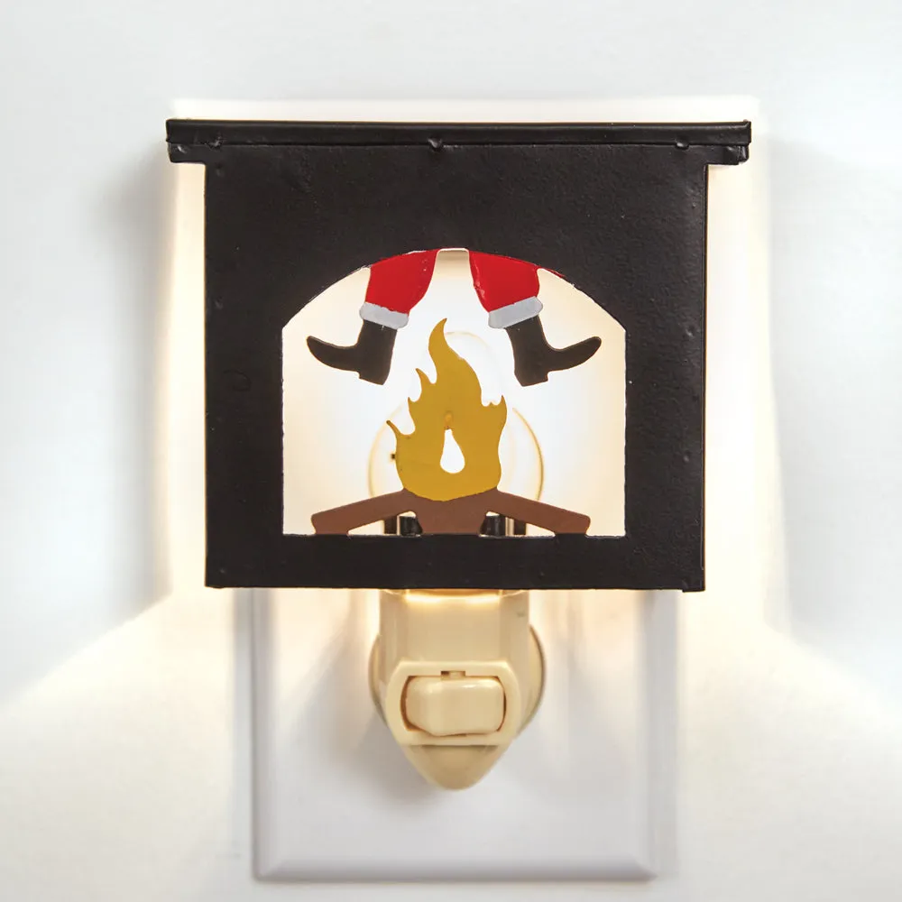 Cozy Santa Chimney Night Lights - Box of 4
