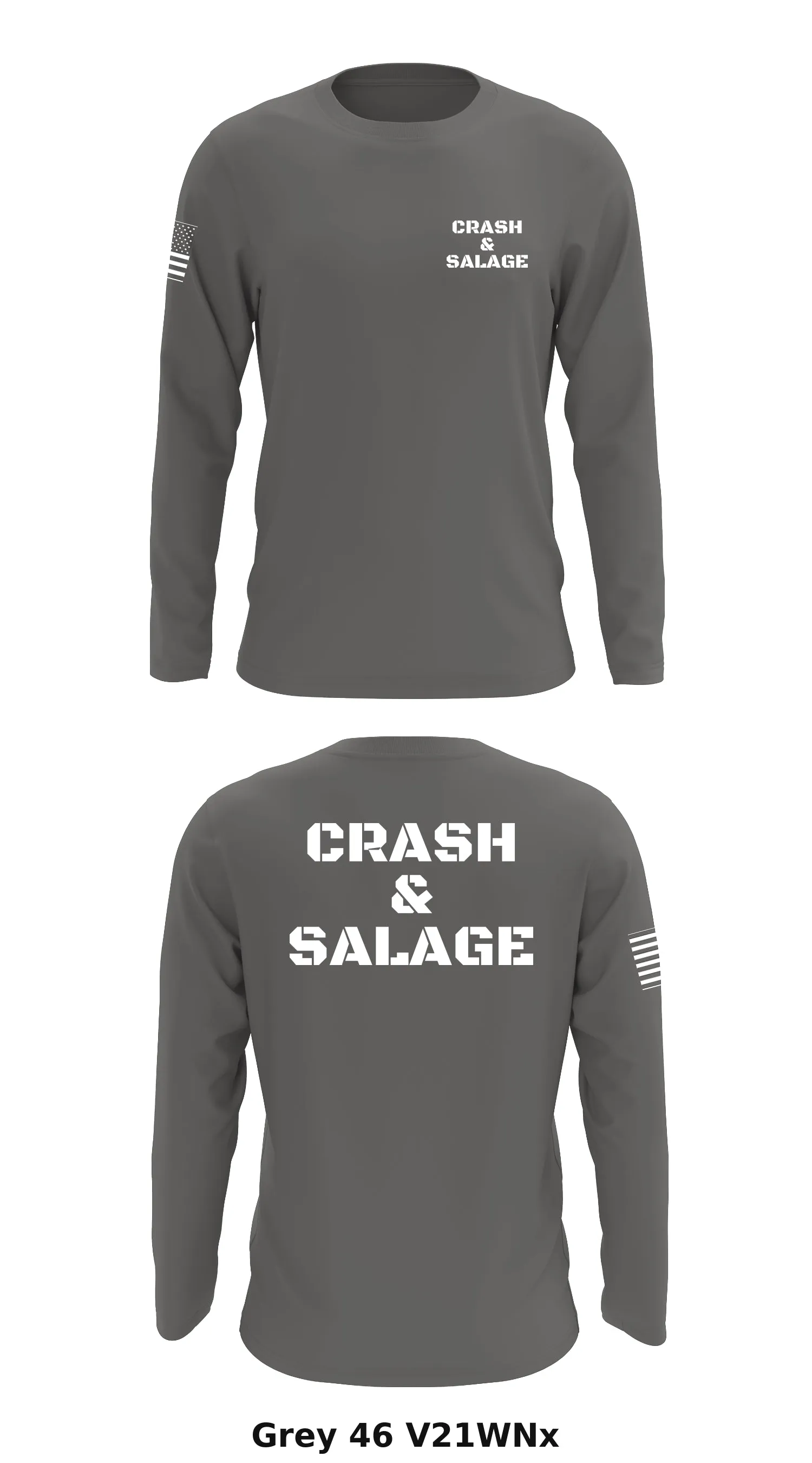Crash & Salage Store 1 Core Men's LS Performance Tee - V21WNx