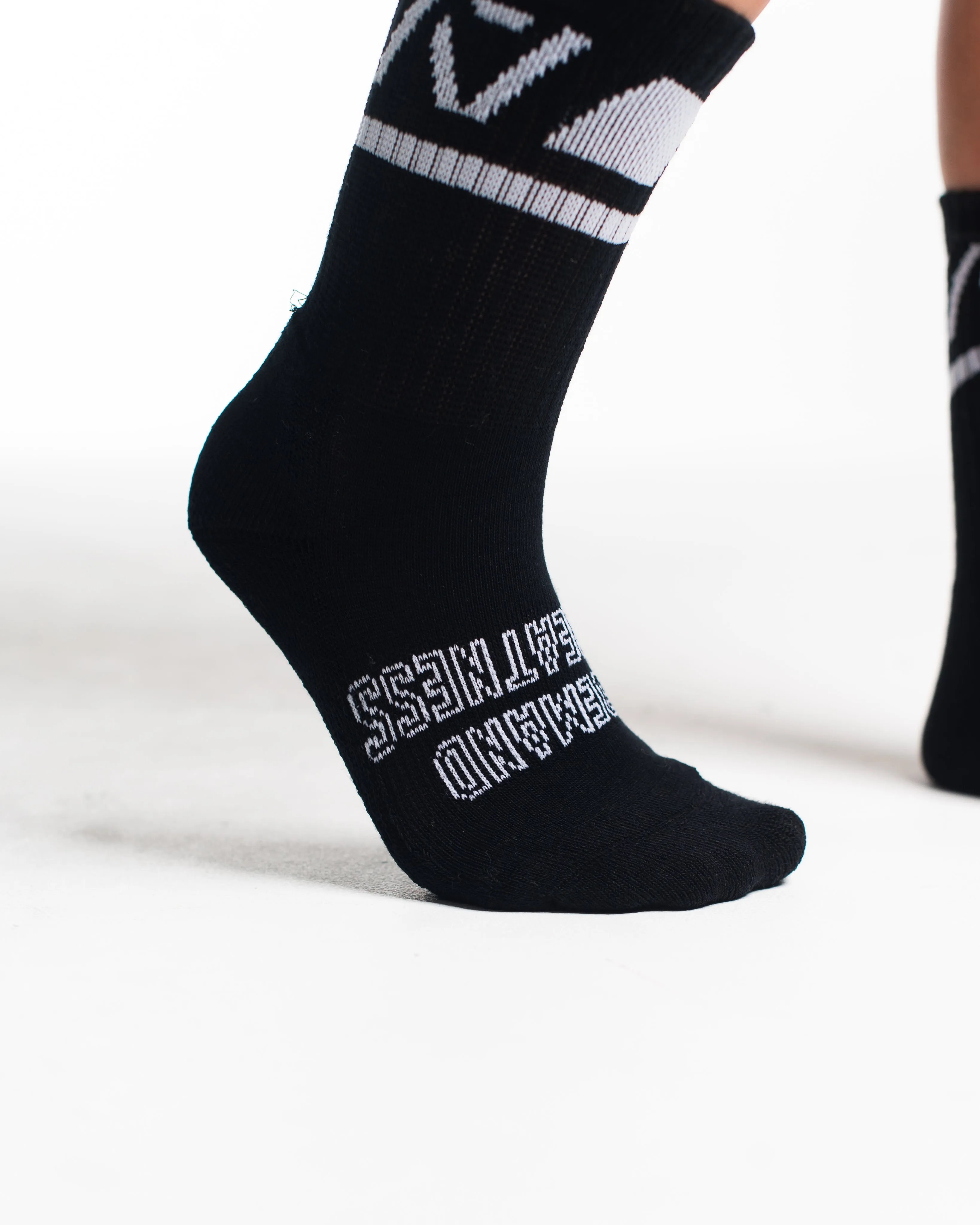 Crew Socks - Domino - Black