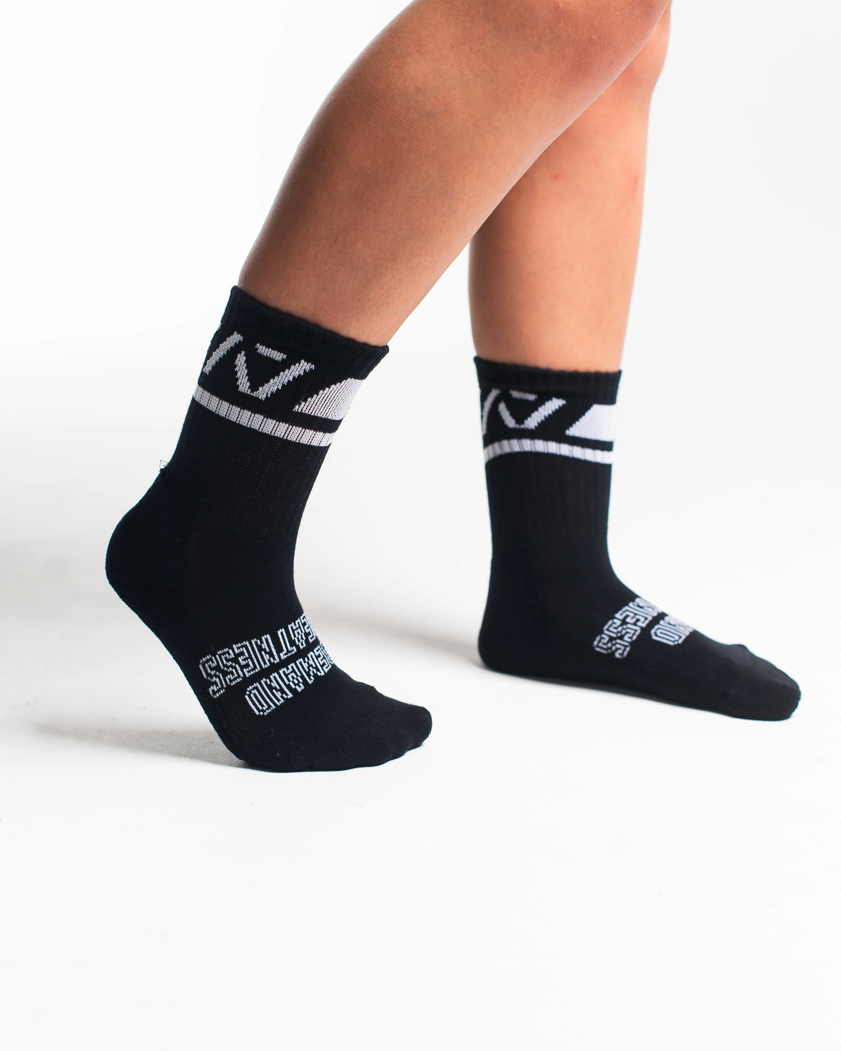 Crew Socks - Domino - Black