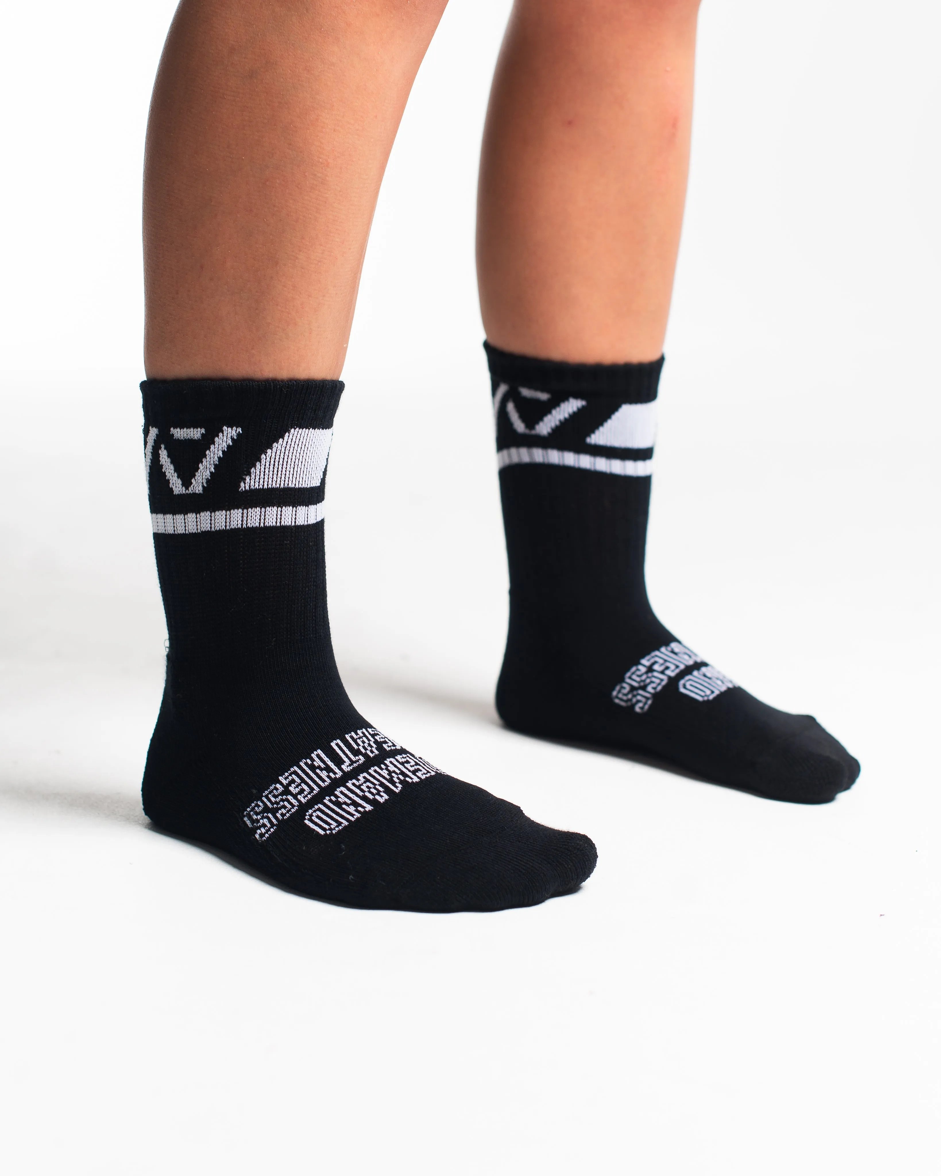 Crew Socks - Domino - Black