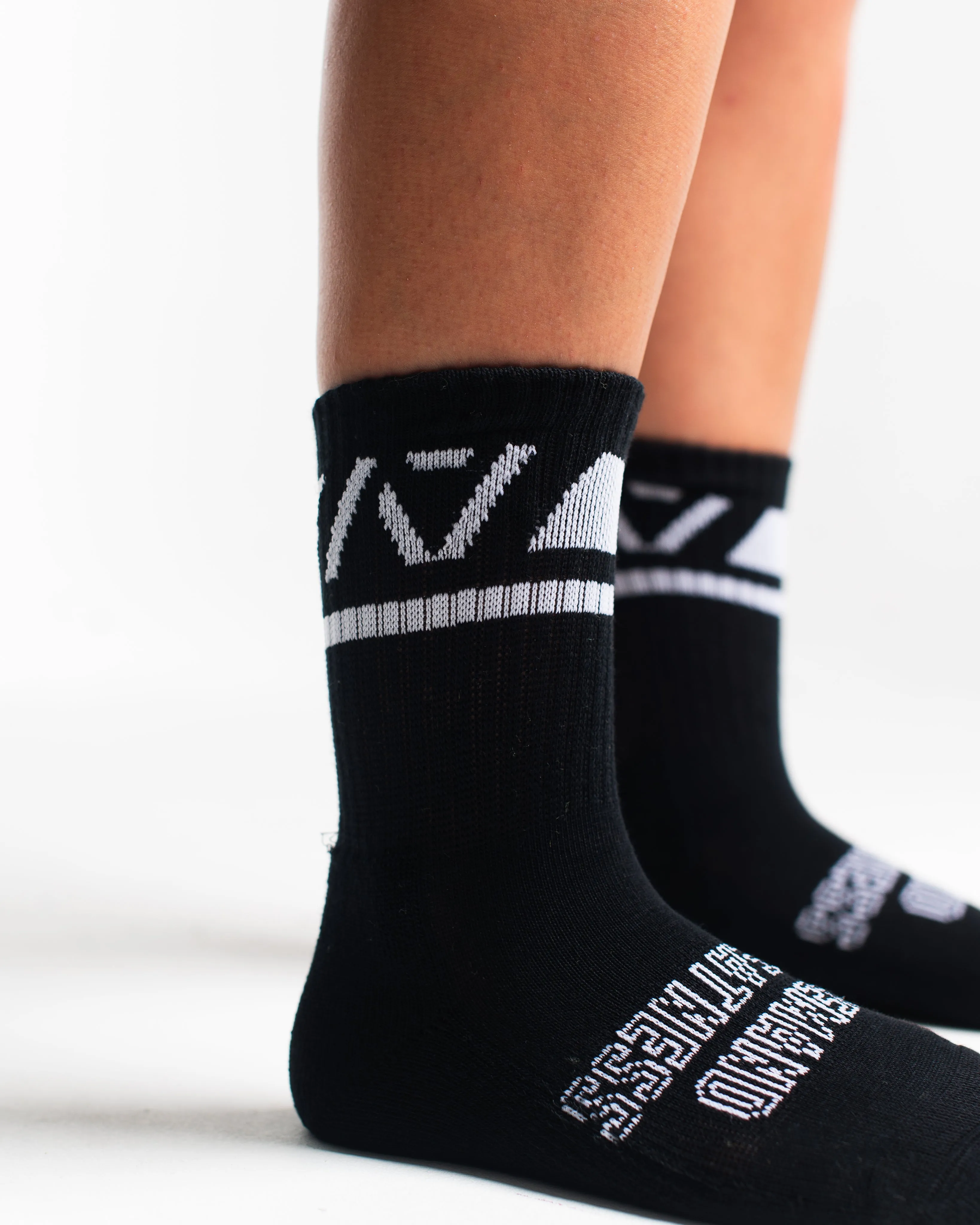 Crew Socks - Domino - Black
