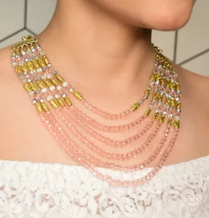 Crystal Bead 6 Layer Necklace