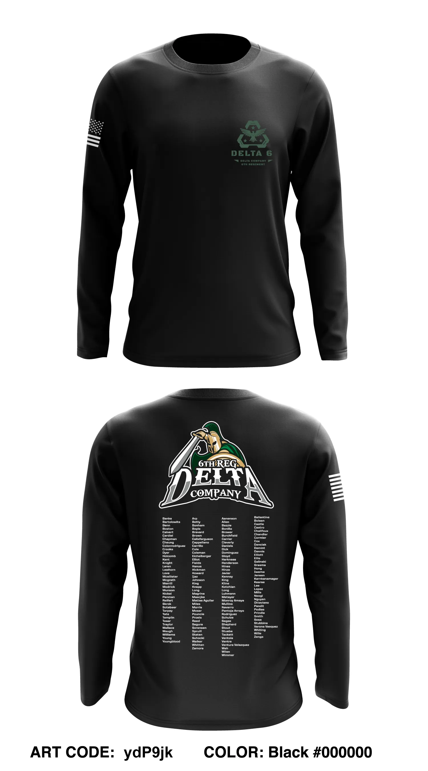 CST 23, 6th Reg, D Co Core Men's LS Performance Tee