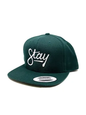 Cursive Snapback - Alpine Green