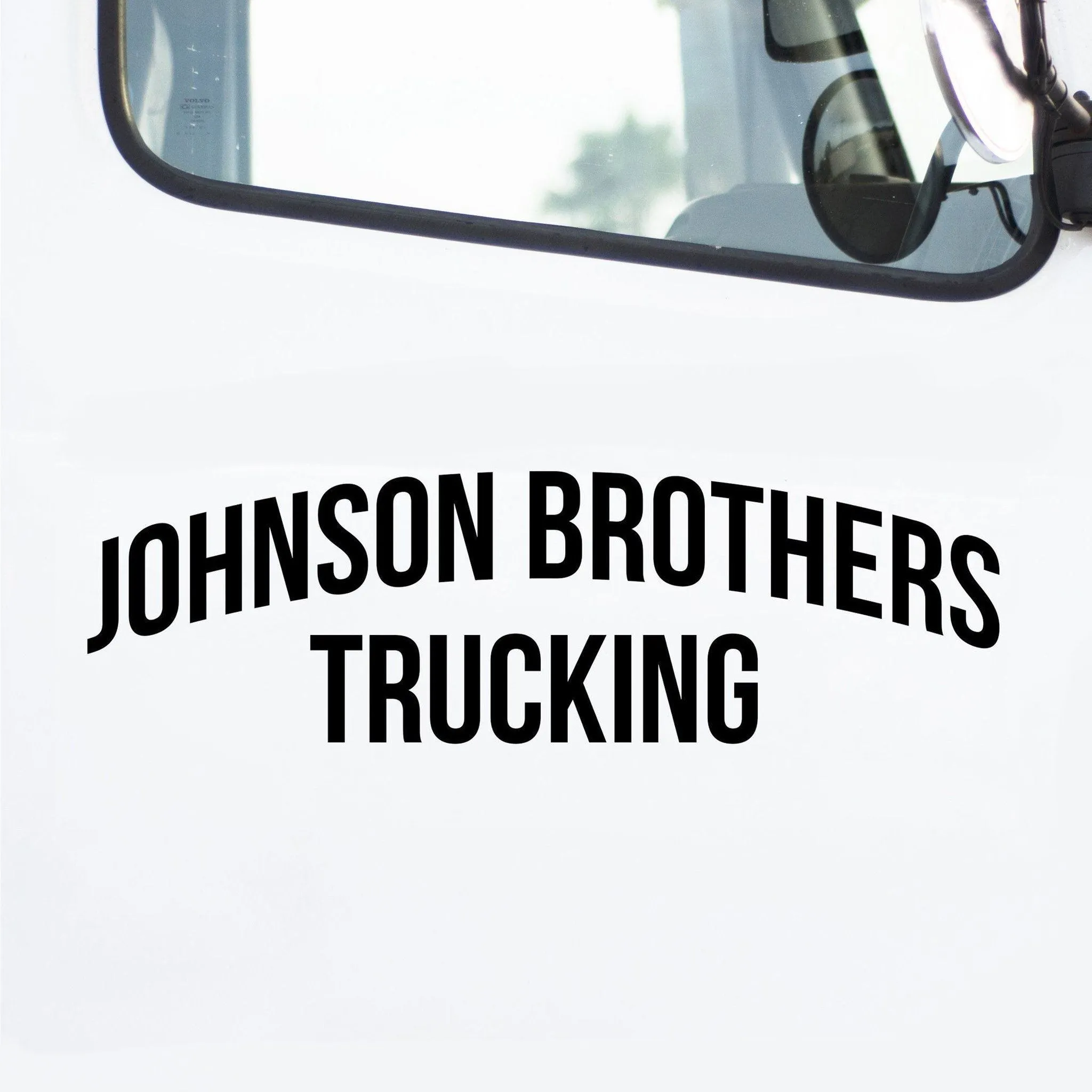 Curved Company Name   Straight Line Decal, 2 Pack