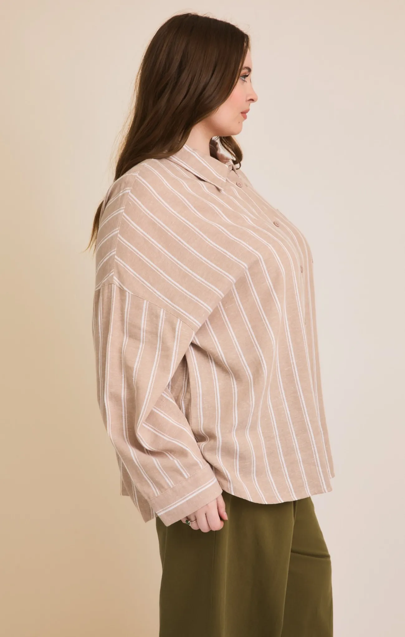 Curvy Ellis Linen Shirt