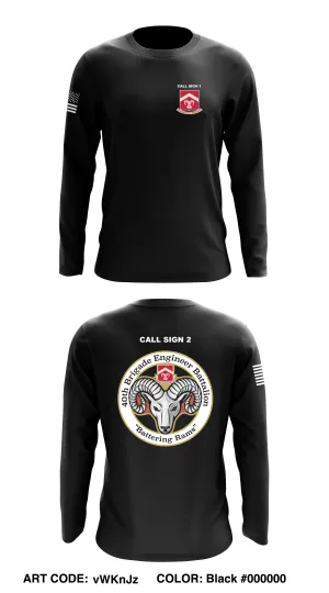 CUSTOM ABCT, 40th BEB(RAMs) 2022 Core Men's LS Performance Tee - vWKnJz