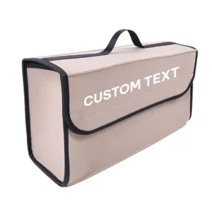 Custom Text For Soft Felt Car Bag Organizer, Compatible with All Cars, Folding Car Storage Box Non Slip Fireproof Car Trunk Organizer FM12990
