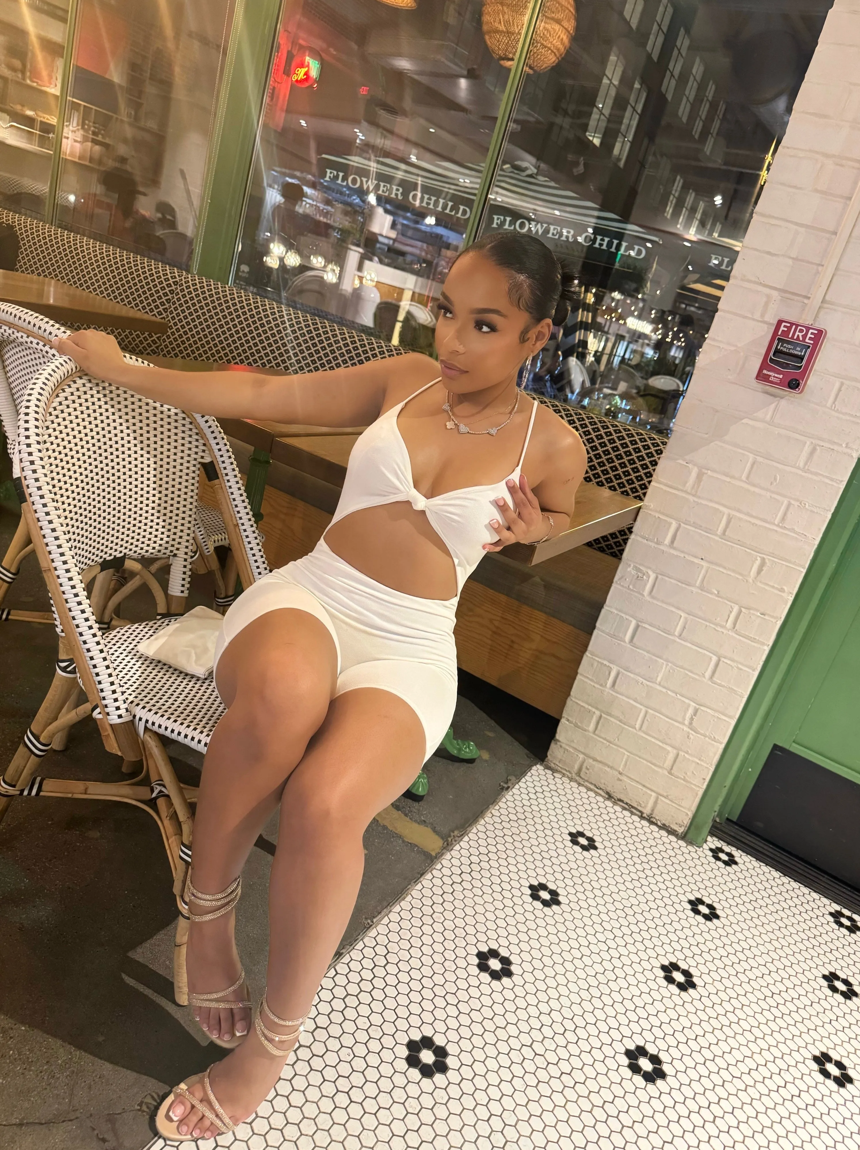 CUT OUT SHORT ROMPER