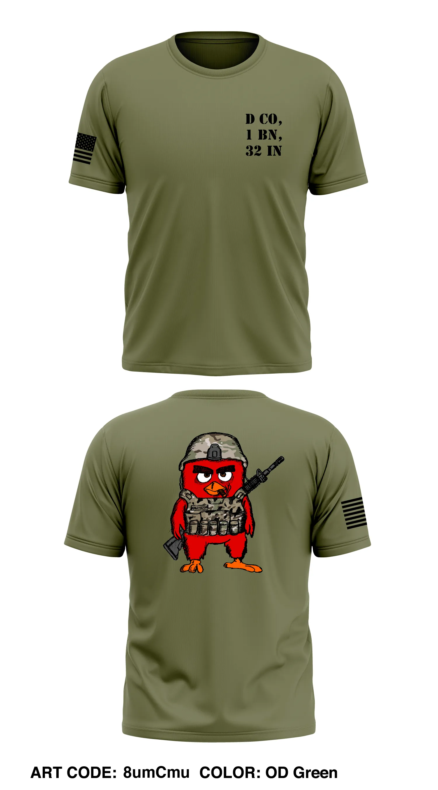 D Co, 1 BN, 32 IN  Store 1 Core Men's SS Performance Tee - 8umCmu