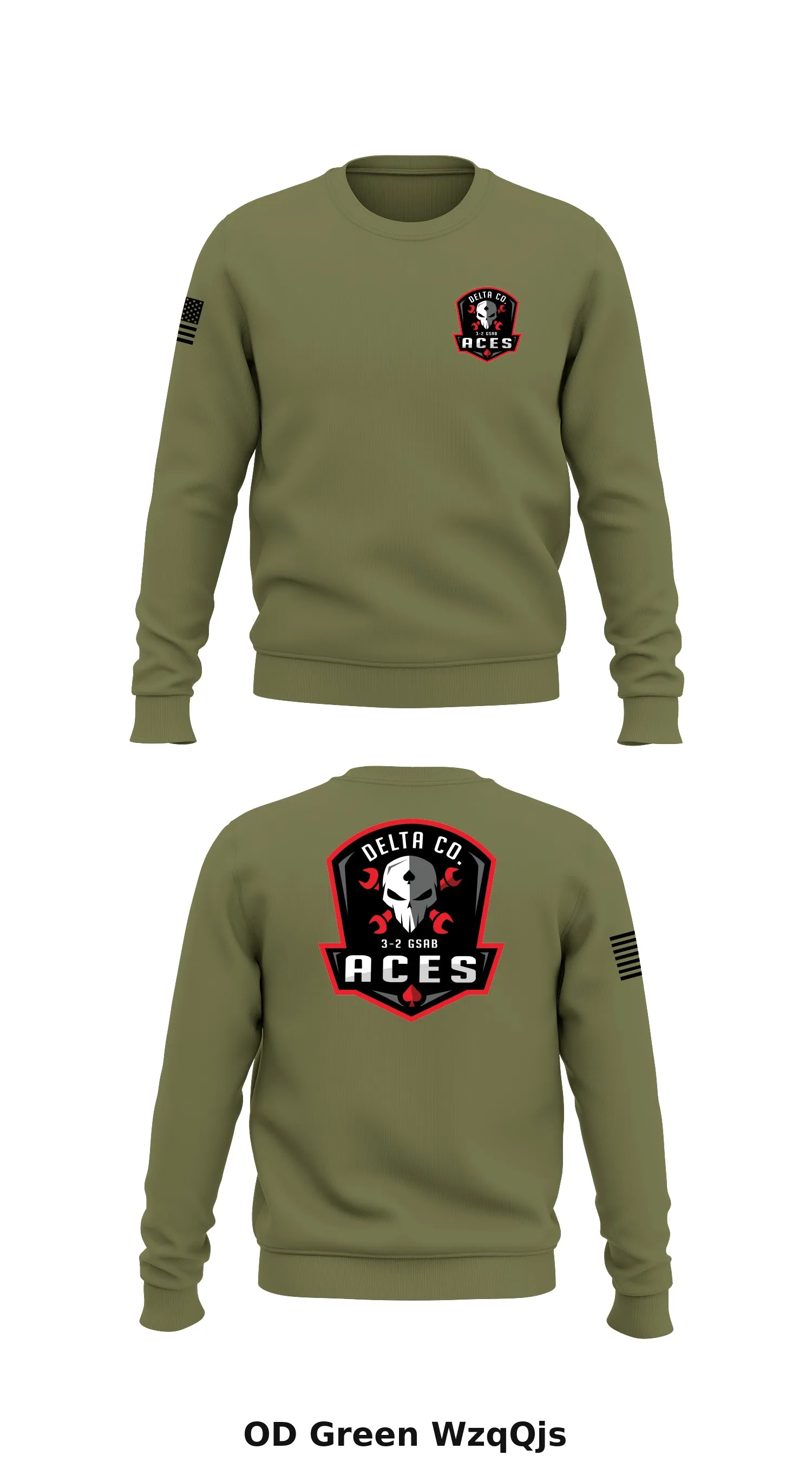 D Co. 3-2 GSAB Store 1 Core Men's Crewneck Performance Sweatshirt - WzqQjs