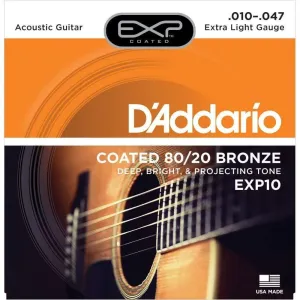 DAdarrio EXP10 Coated Acoustic Strings