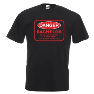 Danger Bachelor Stag T-Shirt, Personalised Gift