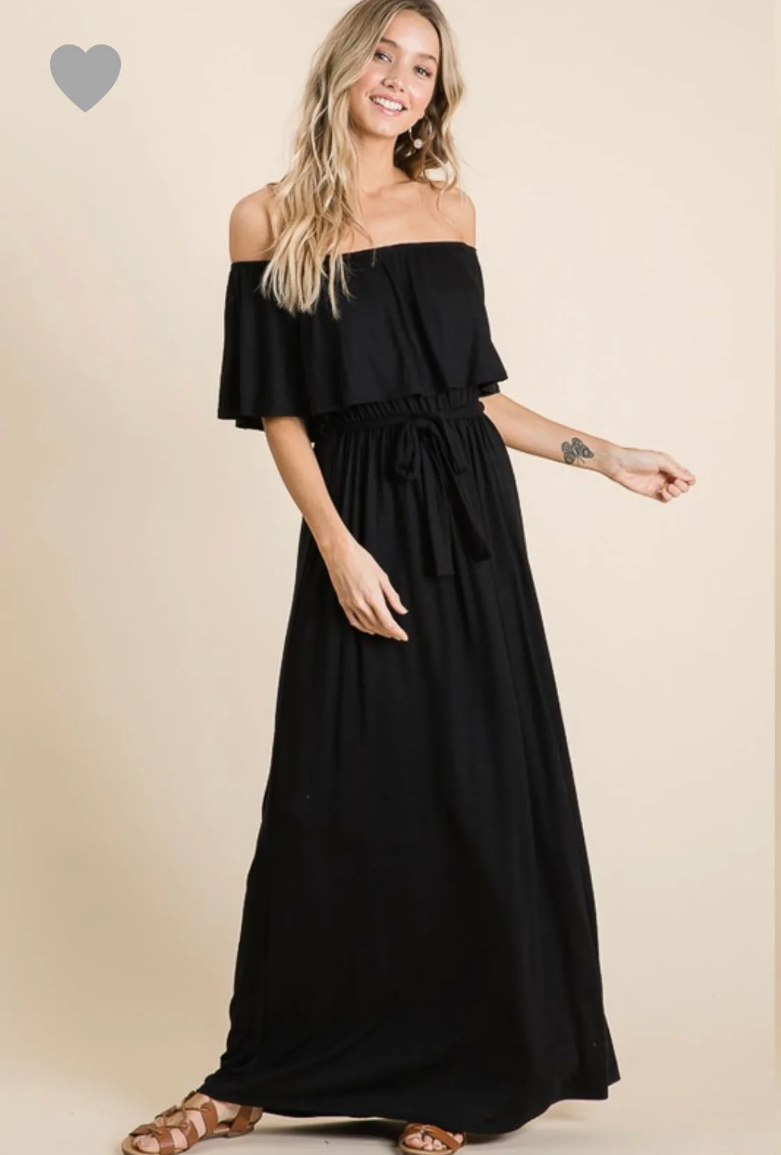 Darcy Black Off Shoulder Dress