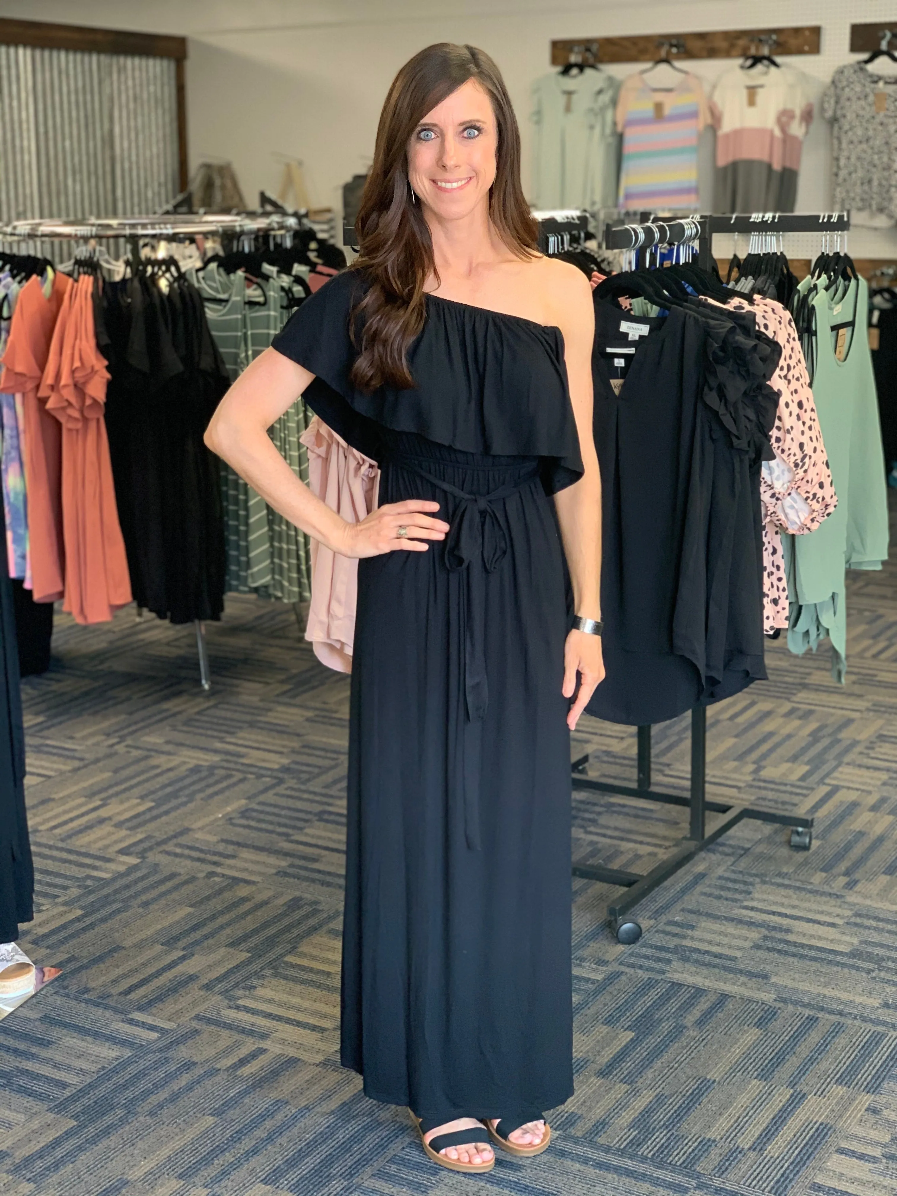 Darcy Black Off Shoulder Dress