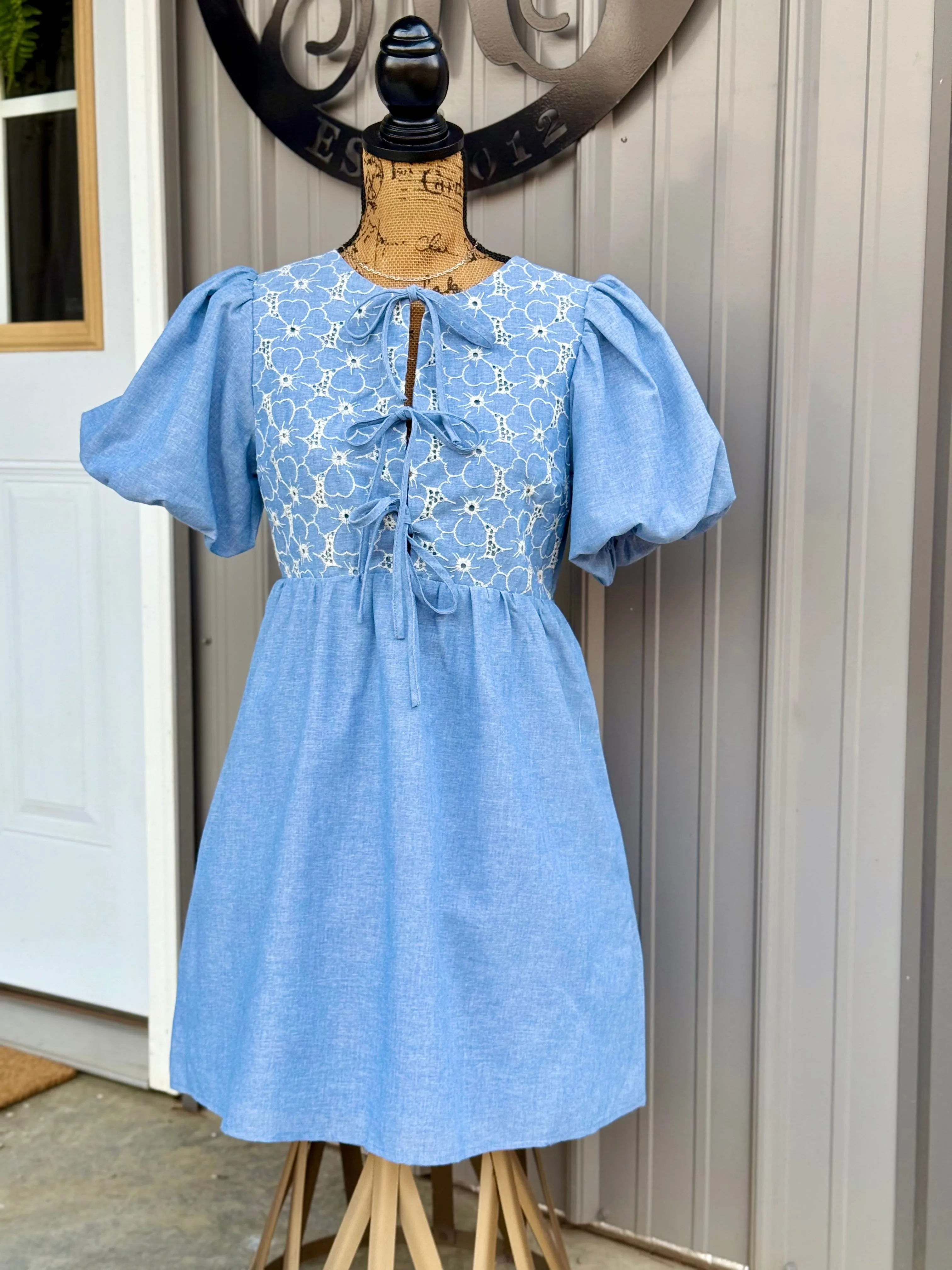 Darla Eyelet Detail Dress