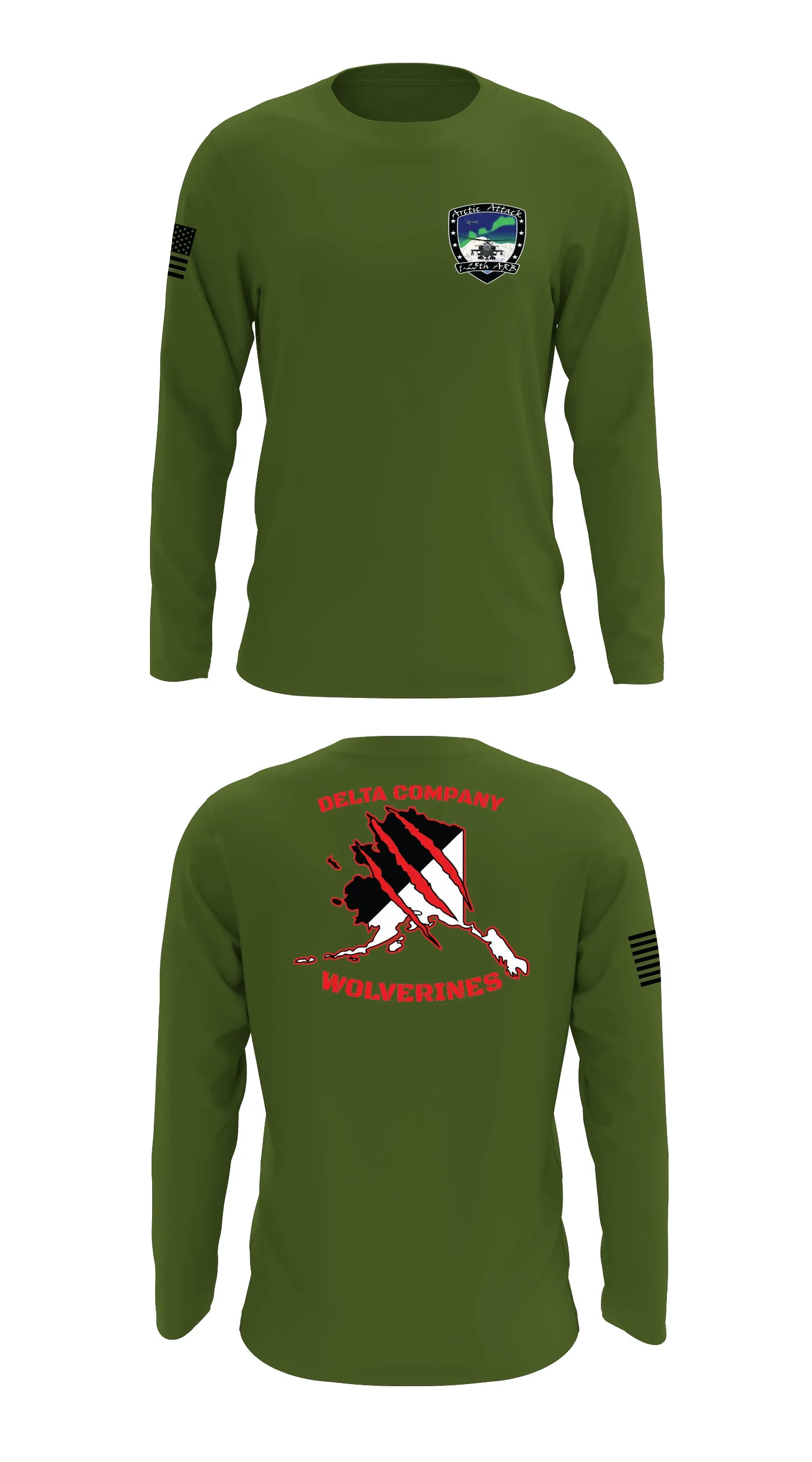 Delta Company, 1-25th Attack Battalion Store 1 Core Men's LS Performance Tee - 90281375275