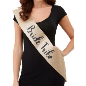 Deluxe Glitter Bride Tribe Sash