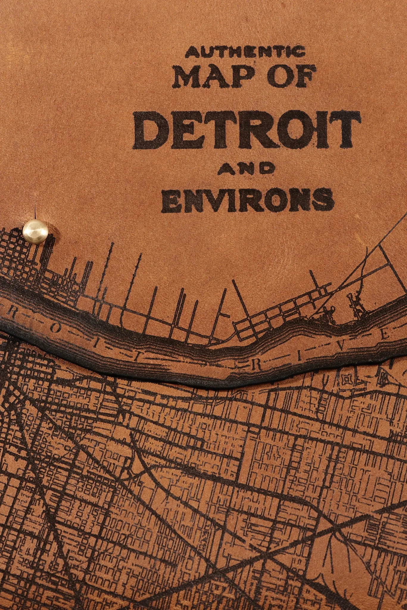 Detroit Map Clutch