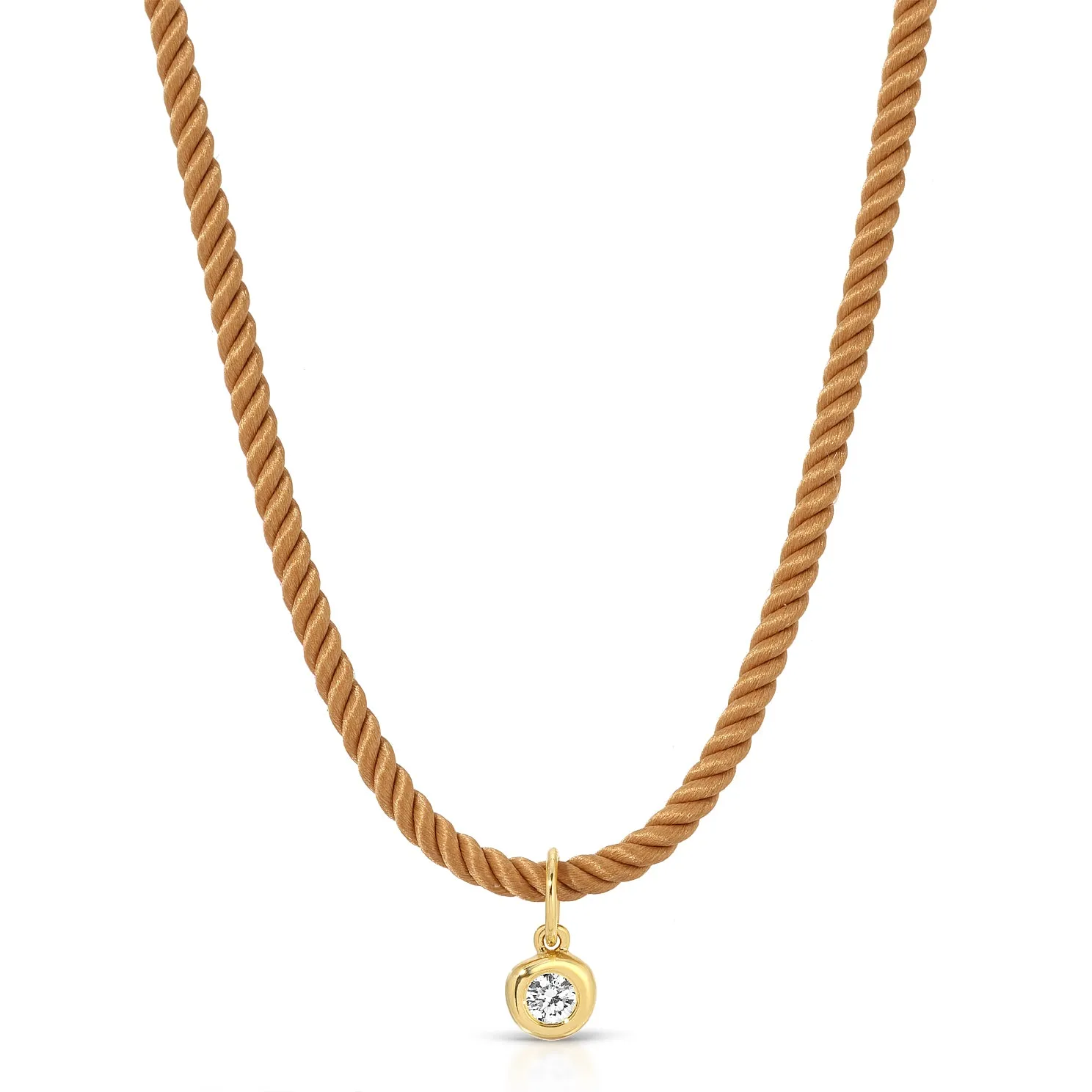 Diamond Pillow Cord Necklace In Rhubarb