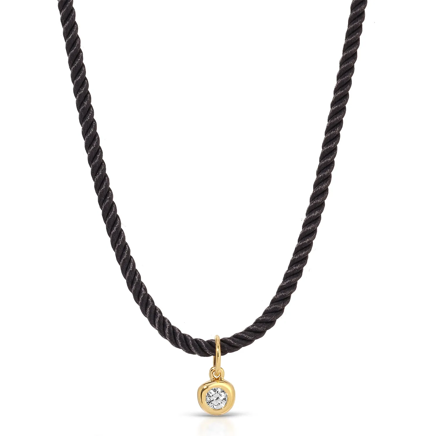 Diamond Pillow Cord Necklace In Rhubarb