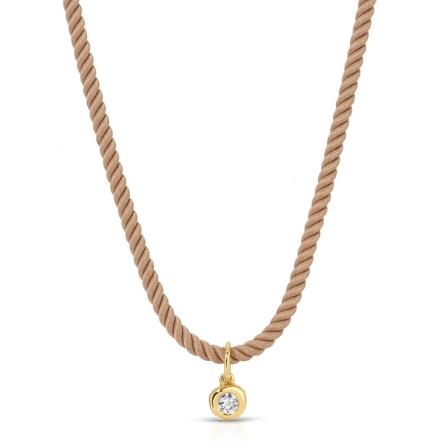 Diamond Pillow Cord Necklace In Rhubarb