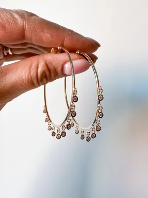 Diamond Shaker Hoop Earrings