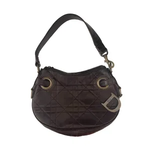 Dior Brown Cannage Logo Shoulder Bag