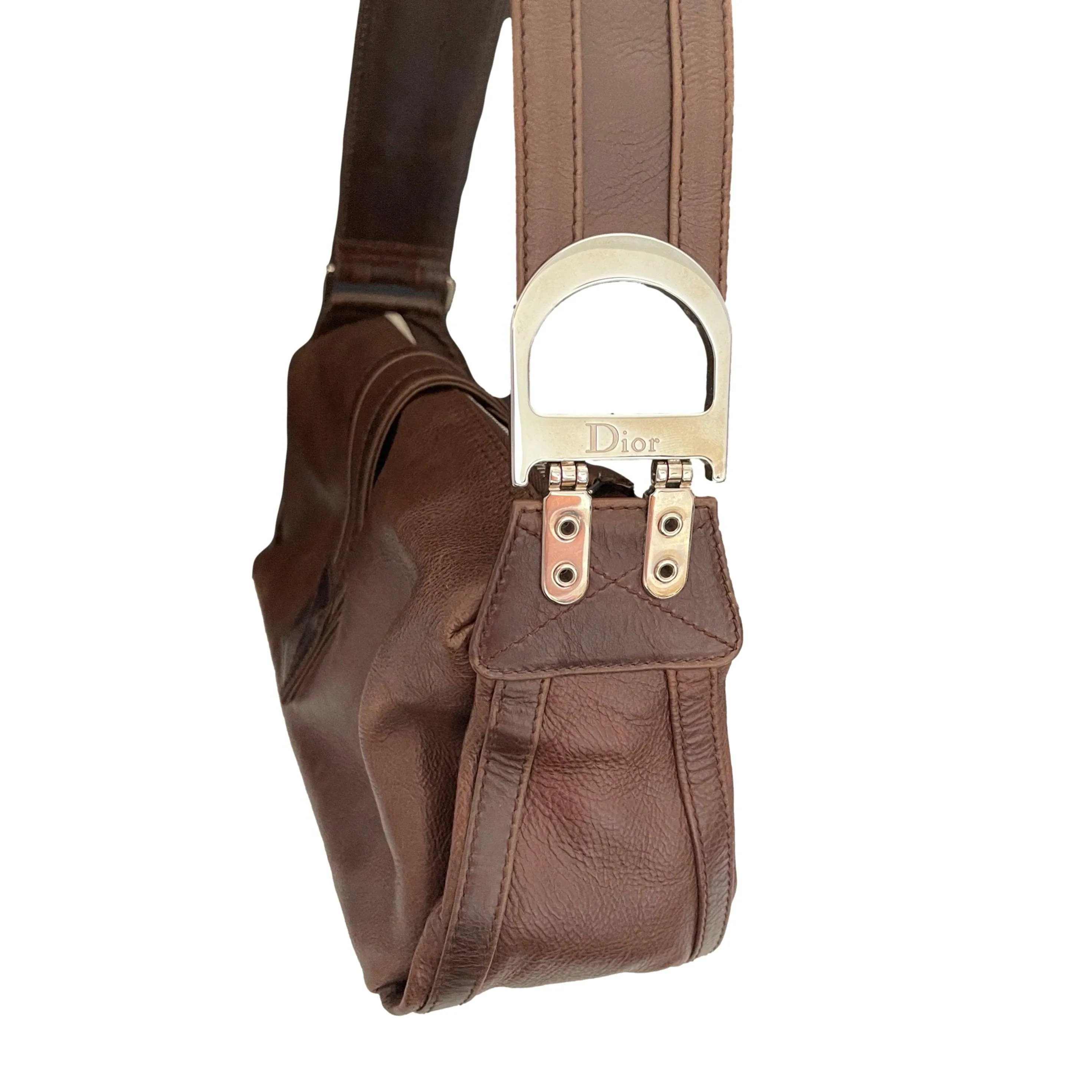 Dior Brown Logo Shoulder Bag
