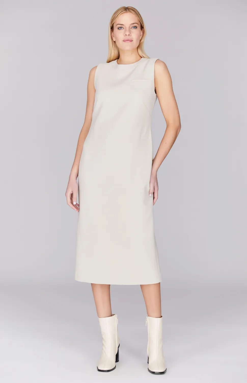 Double Face Long Sleeveless Dress